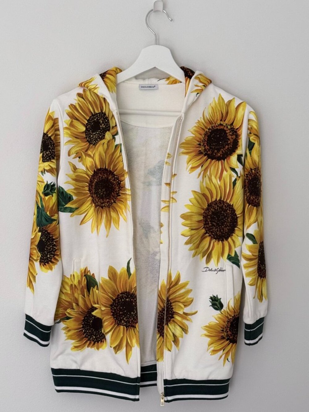 Dolce & Gabbana Junior Sunflower Zip Hoodie 10Y - Authentic - NWOT - Picture 7 of 12
